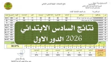تحميل الكشوف.. رابط نتائج السادس الابتدائي 2026 الدور الأول في العراق عبر نتائجنا بالرقم الأمتحان
