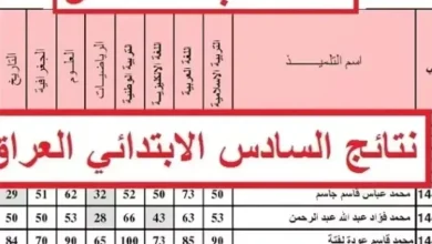 تنزيل ملف PDF.. رابط نتائج الصف السادس الابتدائي 2026 في جميع محافظات العراق عبر نتائجنا 4 تنزيل ملف PDF.. رابط نتائج الصف السادس الابتدائي 2026 في جميع محافظات العراق عبر نتائجنا
